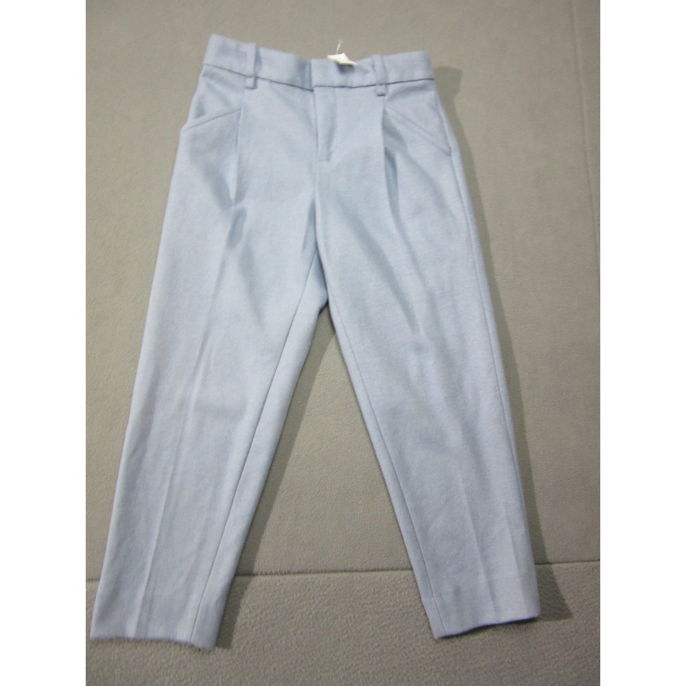Banana Republic Pants Womens 4S Short Light Blue Wool Cropped Pleated High Rise